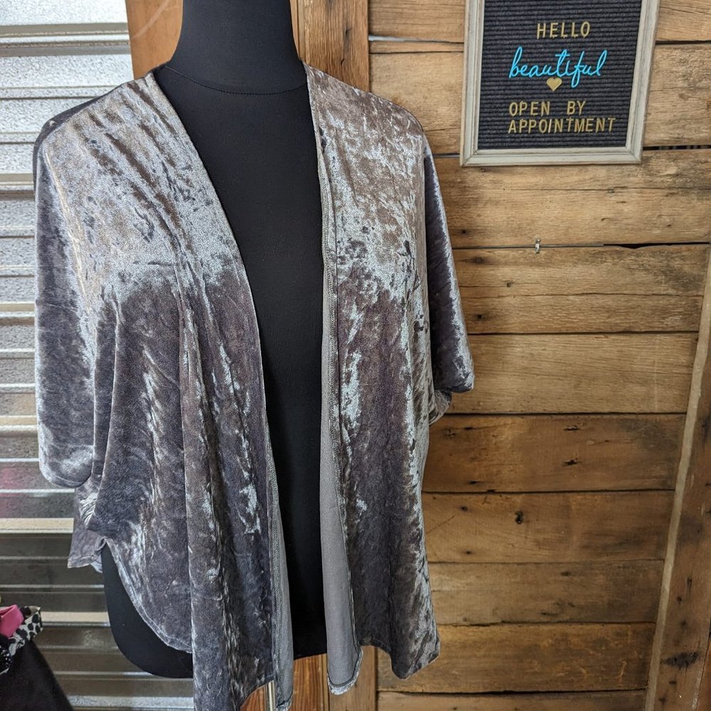 One Size Plus Size Duster in Velvet